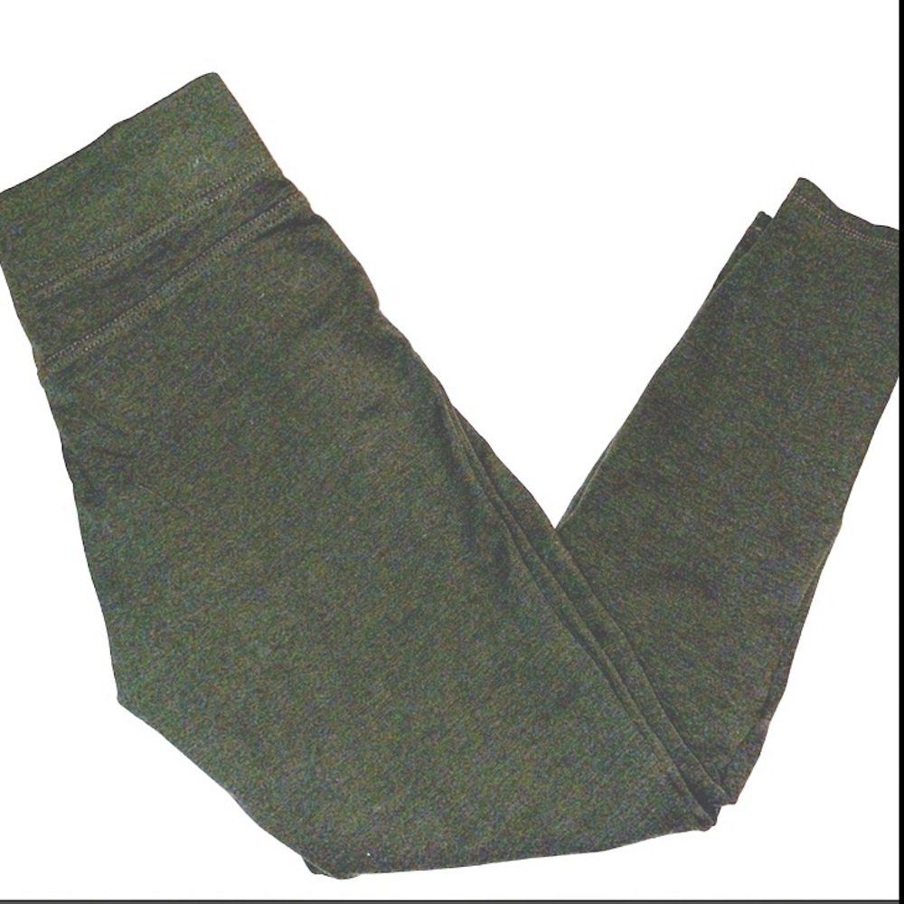 LOFT Outlet Olive Green Heathered Ponte Seamed Leggings. Size: M